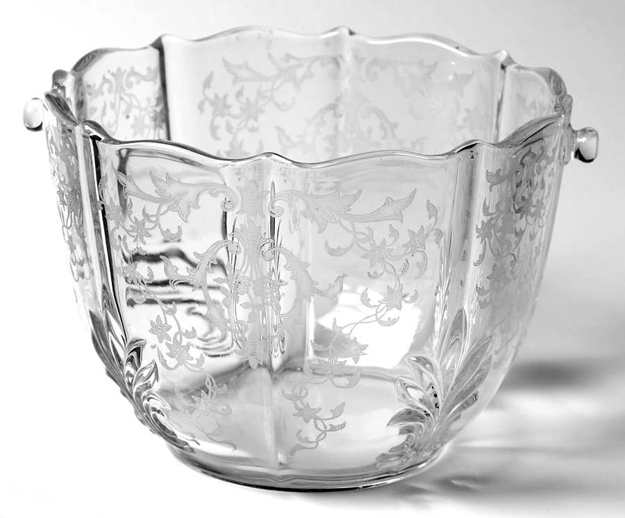 Navarre Clear Baroque Ice Bucket, No Handle Or Tongs by Fostoria-1