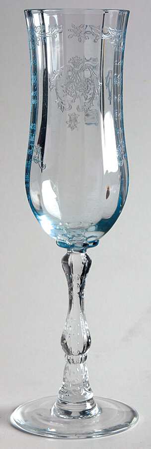 Navarre Blue Fluted Champagne by Fostoria-1