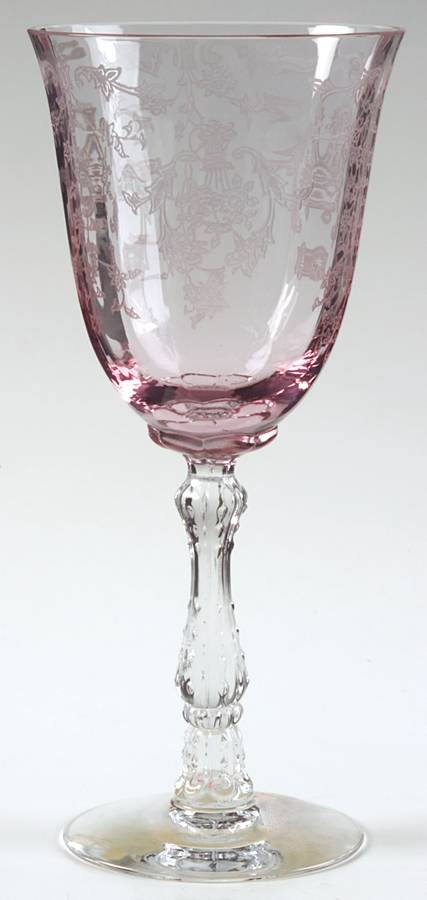 Navarre Pink Water Goblet by Fostoria-1