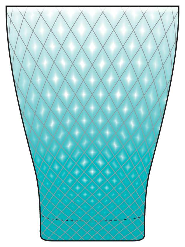 Needlepoint Teal Blue Highball Glass by Fostoria-1
