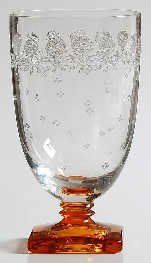New Garland Amber Footed Tumbler by Fostoria-1