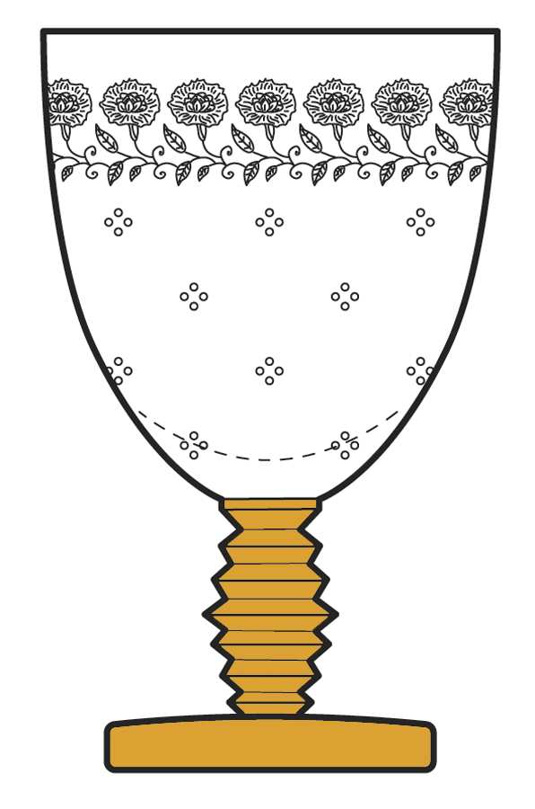 New Garland Amber Water Goblet by Fostoria-1