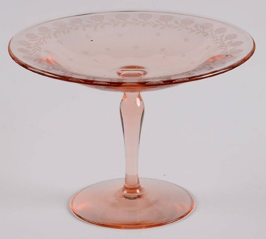 New Garland Pink (All Pink, Stem 4020) Round Compote (Height X Width) by Fostoria-1