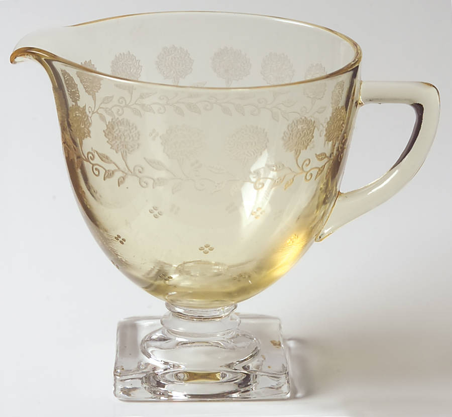New Garland Topaz (Yellow, Stem 4020) Creamer by Fostoria-1