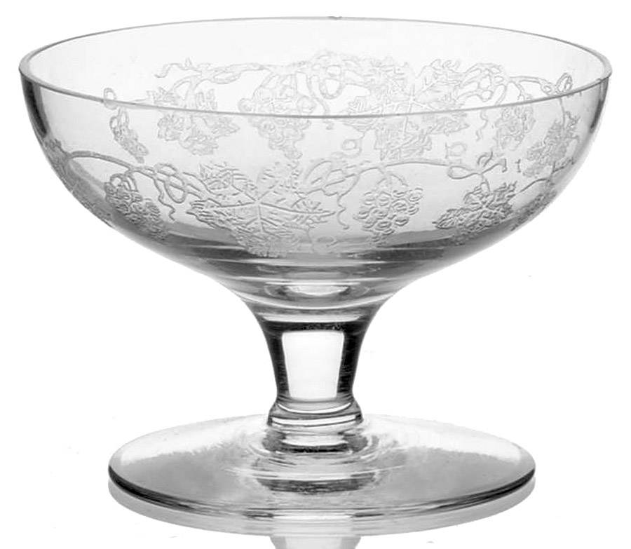 New Vintage Grape (Non Optic, Stem 858, Etch 227) Brandy Glass by Fostoria-1