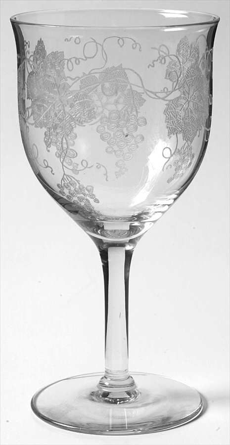New Vintage Grape (Non Optic, Stem 858, Etch 227) Water Goblet by Fostoria-1