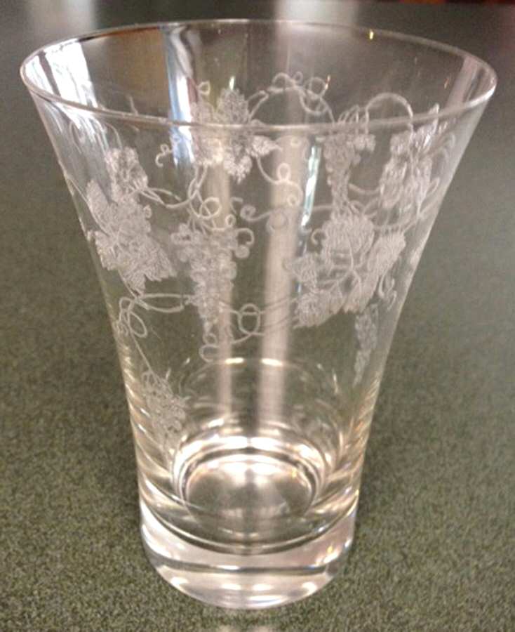 New Vintage Grape (Non Optic, Stem 858, Etch 227) 8 Oz Flat Tumbler by Fostoria-1