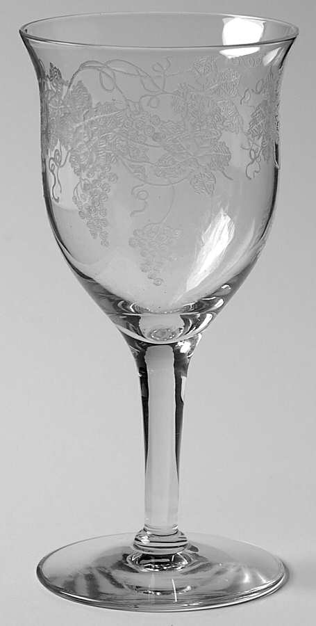 New Vintage Grape (Non Optic, Stem 858, Etch 227) Wine by Fostoria-1