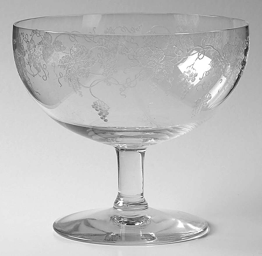 New Vintage Grape (Non Optic, Stem 858, Etch 227) Grapefruit No Liner by Fostoria-1