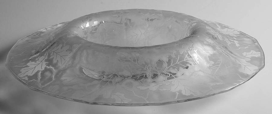 Oak Leaf Clear (Brocade) 13" Oval Centerpiece by Fostoria-1