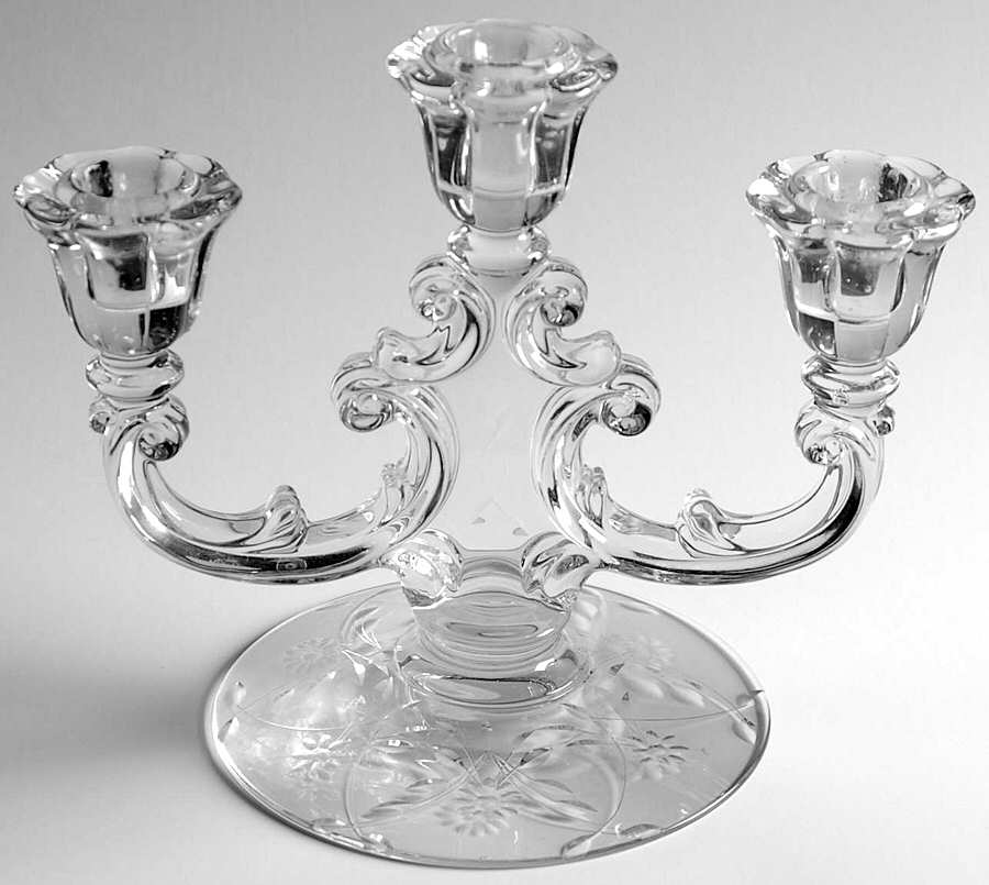 Oxford 3 Light Candlestick by Fostoria-1