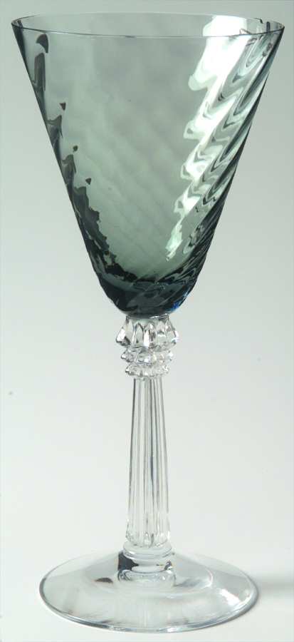 Pavilion Smoke Gray Wine Glass by Fostoria-1