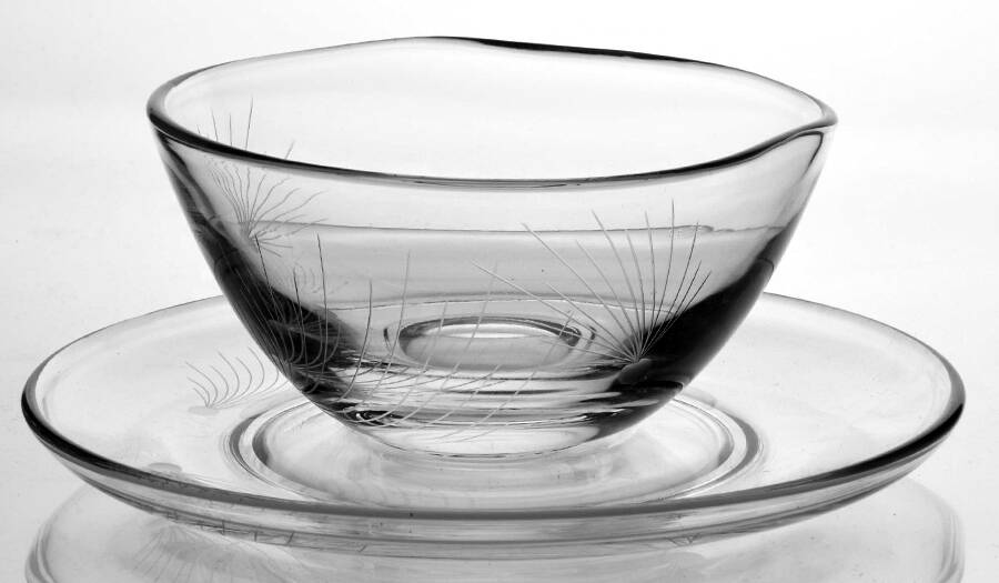 Pine Mayonnaise Bowl and Underplate by Fostoria-1