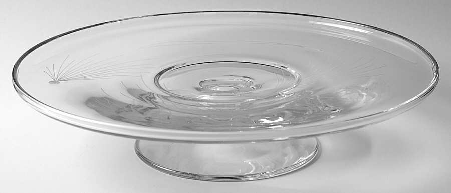 Pine Footed Cake Plate by Fostoria-1