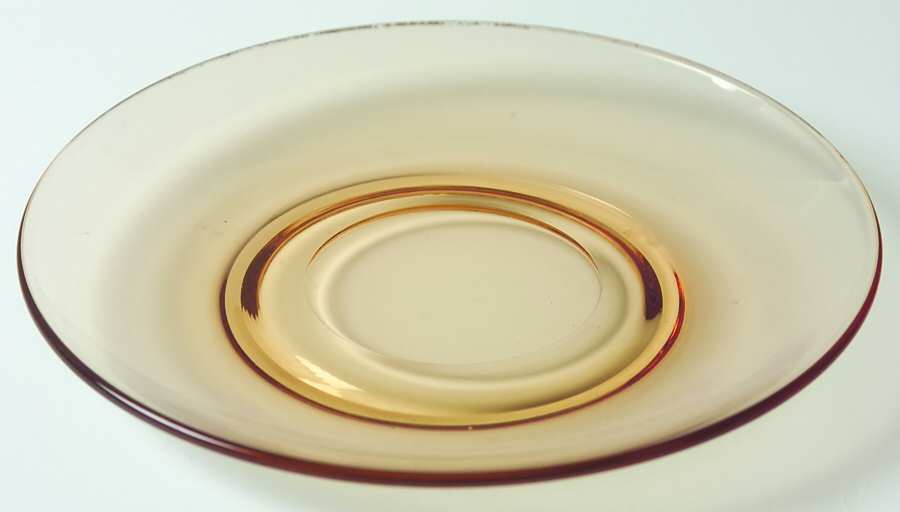 Pioneer Amber Saucer Only by Fostoria-1