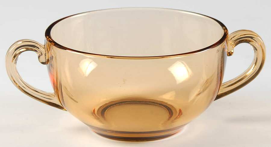 Pioneer Amber Bouillon Cup Only by Fostoria-1