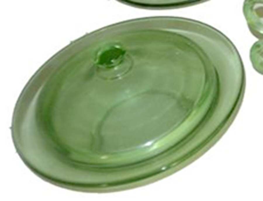 Pioneer Light Green Round Covered Butter by Fostoria-1