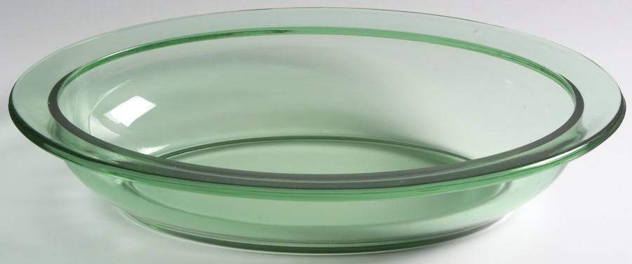 Pioneer Light Green 10" Oval Bowl by Fostoria-1