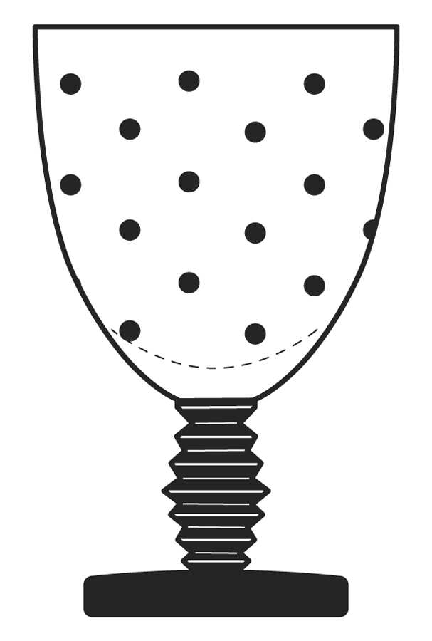 Polka Dot Water Goblet by Fostoria-1