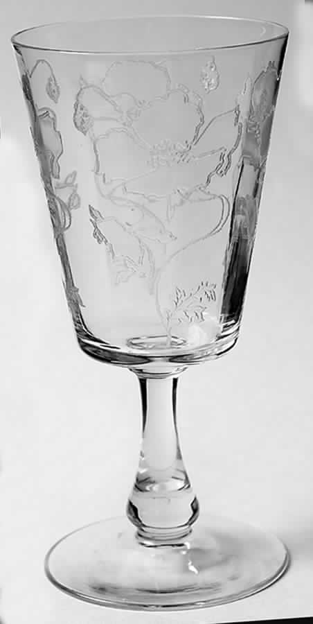 Poppy Poupee Water Goblet by Fostoria-1
