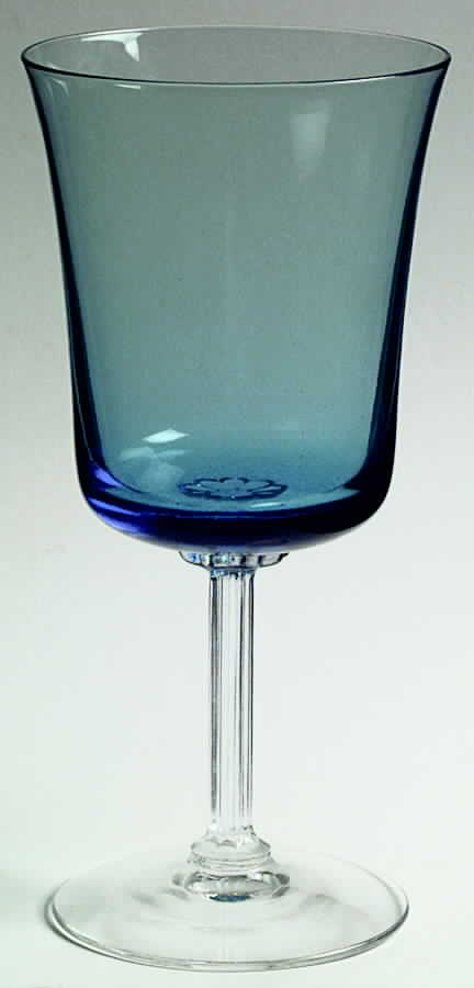Princess Blue Water Goblet by Fostoria-1