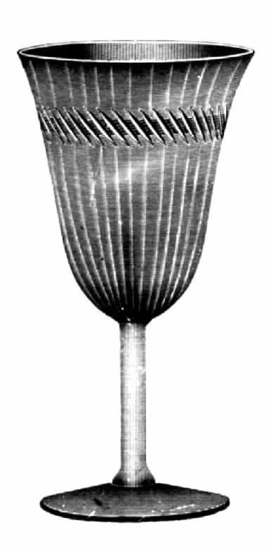 Priscilla Clear (Stem 766, Optic Bowl) Water Goblet by Fostoria-1