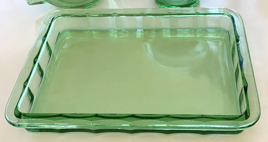 Priscilla Green (Stem 2321) Rectangular Tray by Fostoria-1
