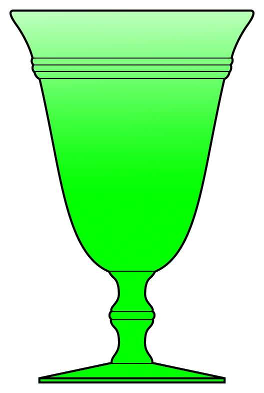 Priscilla Green (Stem 2321) Water Goblet by Fostoria-1