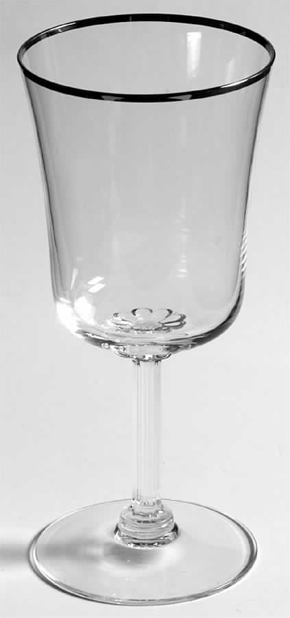 Princess Clear (Platinum Trim) Wine Glass by Fostoria-1