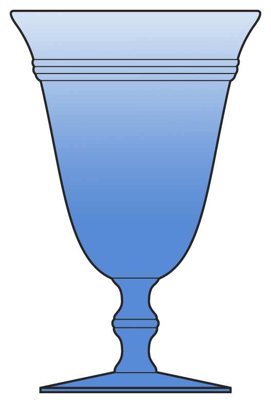 Priscilla Blue (Electric) (Stem 2321) Water Goblet by Fostoria-1