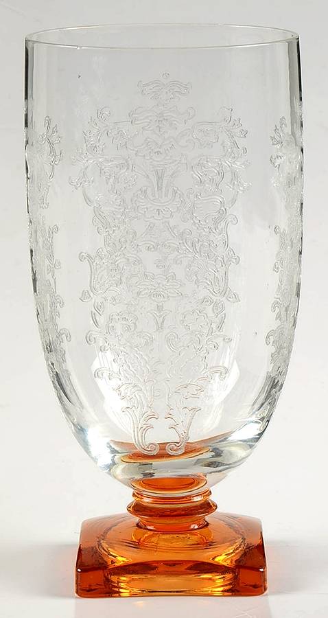 Queen Anne Amber (Etched) Iced Tea by Fostoria-1