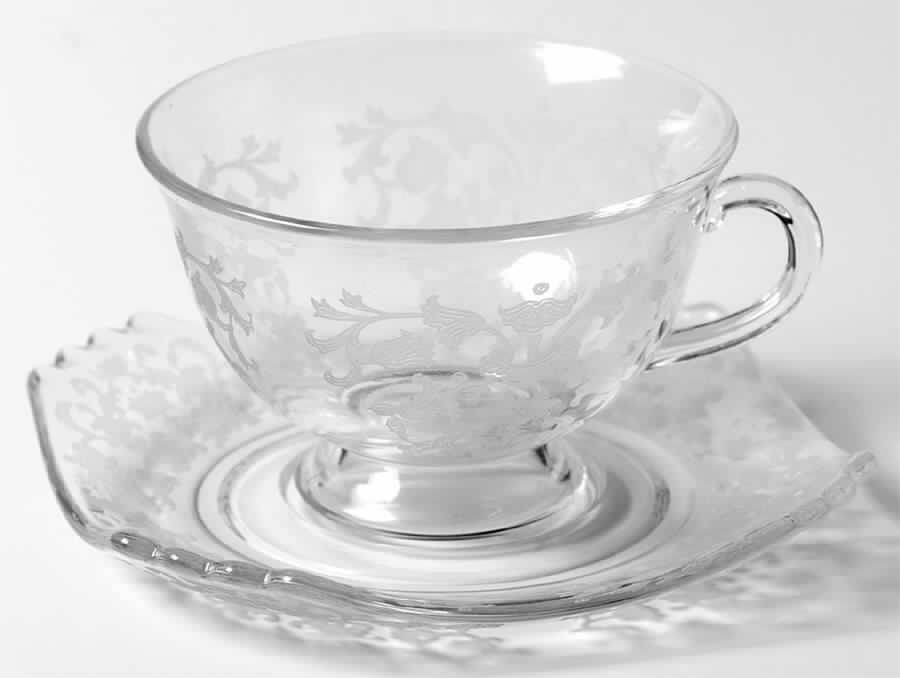Queen Anne (Etched) Cup & Saucer Set by Fostoria-1