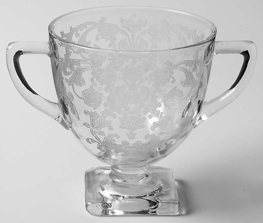 Queen Anne (Etched) Open Sugar by Fostoria-1