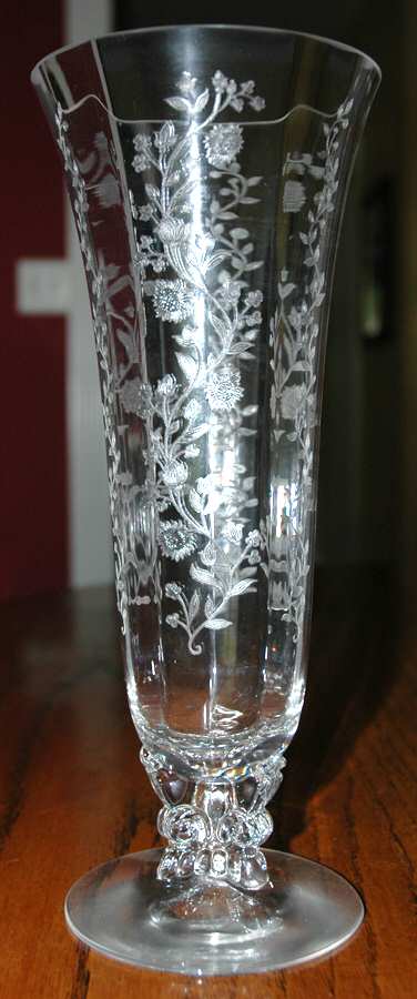 Rambler (Stem 6012, No Trim) 9" Footed Vase by Fostoria-1