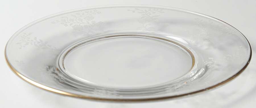 Rambler (Stem 6012, Gold Trim) 7" Salad Plate by Fostoria-1