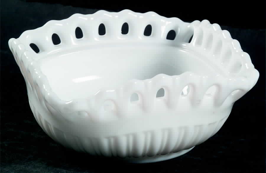 Randolph Milk Glass 5" Square Nappy by Fostoria-1