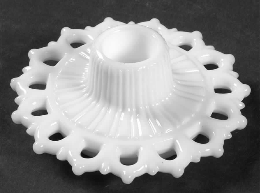 Randolph Milk Glass Single Light Candlestick by Fostoria-1