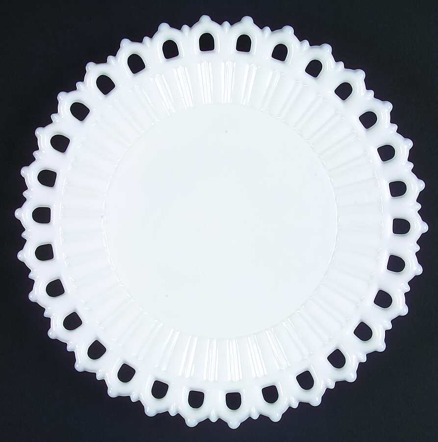 Randolph Milk Glass Luncheon Plate by Fostoria-1