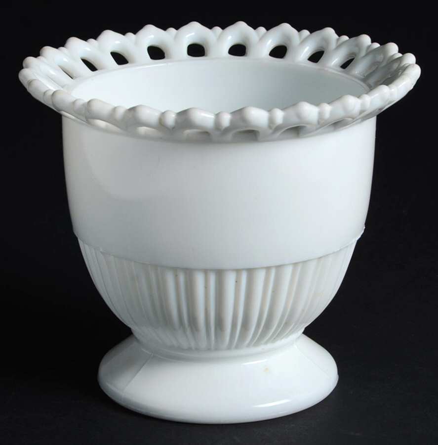 Randolph Milk Glass Large Open Sugar by Fostoria-1