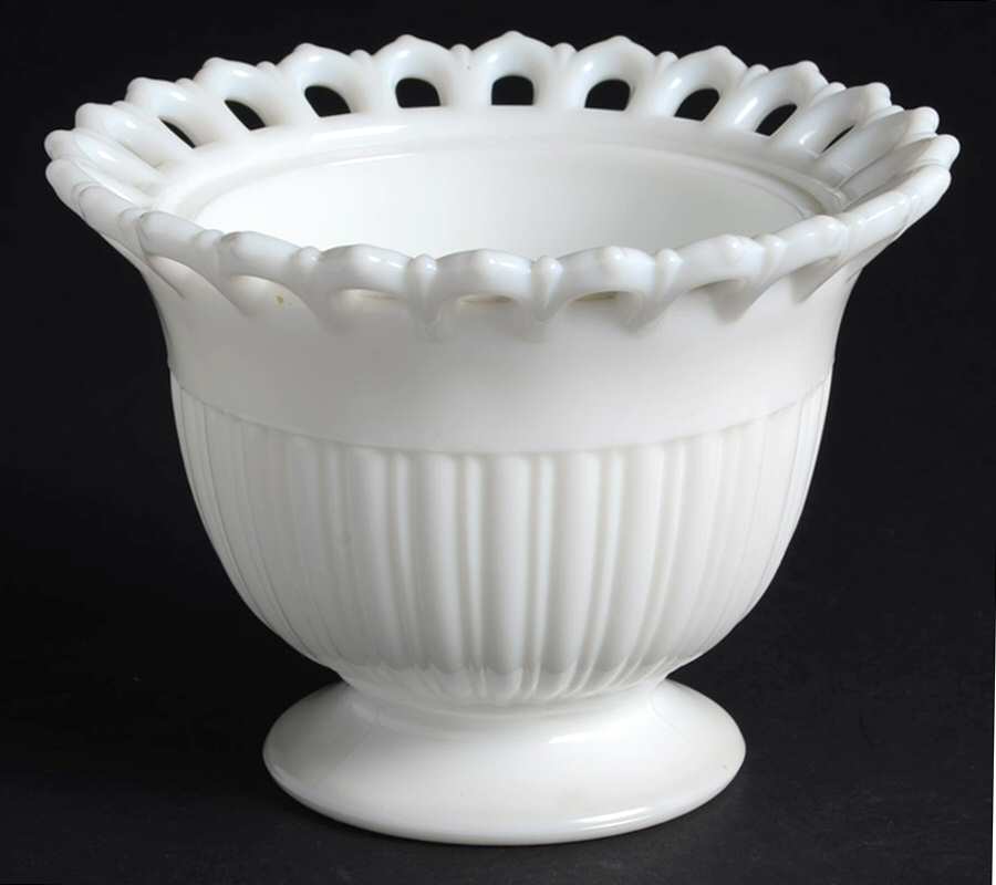 Randolph Milk Glass Open Sugar by Fostoria-1
