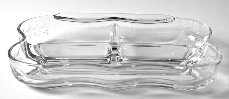 Regal (Gray Cutting #842) 9" Oblong 3 Part Celery/Relish by Fostoria-1