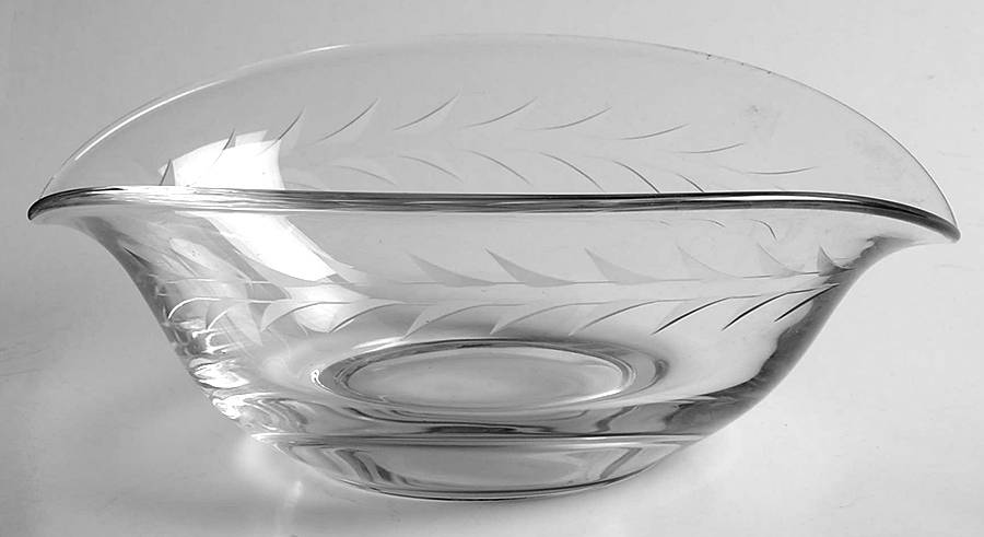 Regal (Gray Cutting #842) Oval Bowl by Fostoria-1