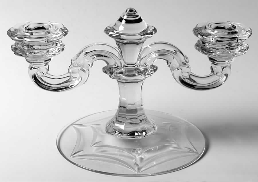 Regency Clear (Stem 6012) Double Light Candlestick by Fostoria-1