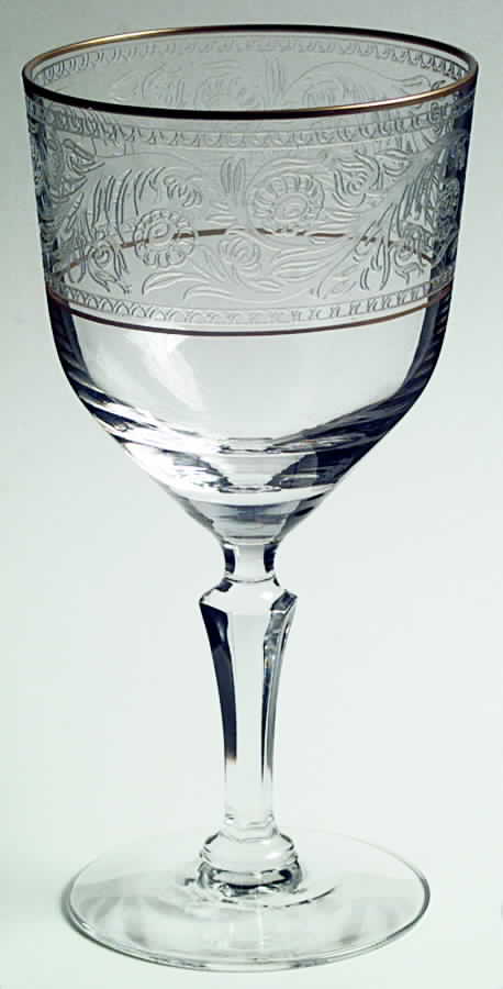 Renaissance (Stem 6111, Gold Trim) Water Goblet by Fostoria-1