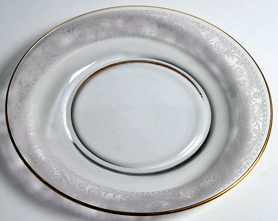 Renaissance (Stem 6111, Gold Trim) 8" Salad Plate by Fostoria-1
