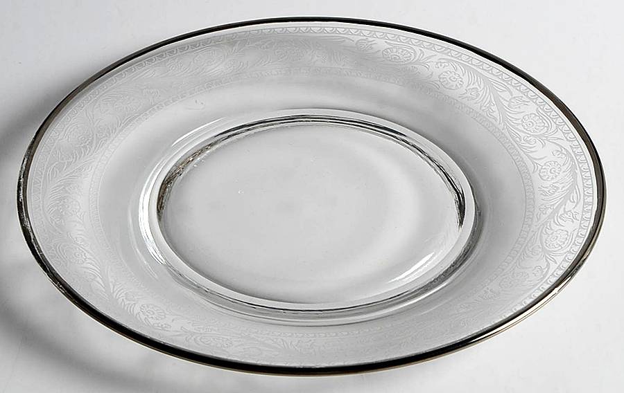 Renaissance (Stem 6111, Platinum Trim) 7" Salad Plate by Fostoria-1