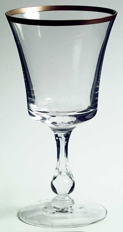 Richmond (Newer, Gold Trim, Stem 6097) Water Goblet by Fostoria-1