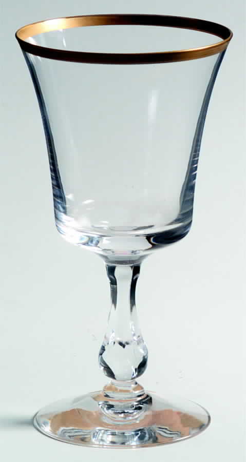 Richmond (Newer, Gold Trim, Stem 6097) Claret Wine by Fostoria-1