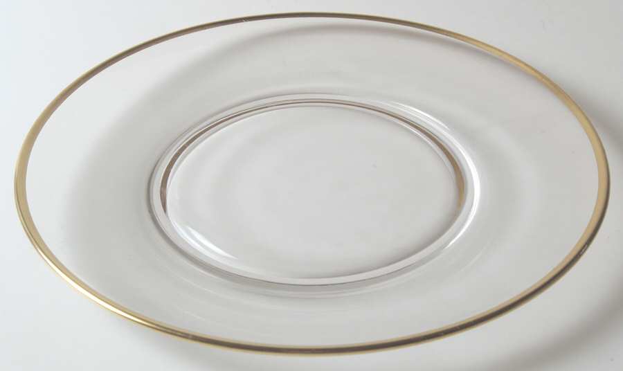 Richmond (Newer, Gold Trim, Stem 6097) 8" Salad Plate by Fostoria-1