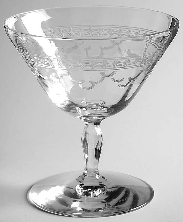 Richmond (Older, Etched, Stem 5082) Low Sherbet by Fostoria-1